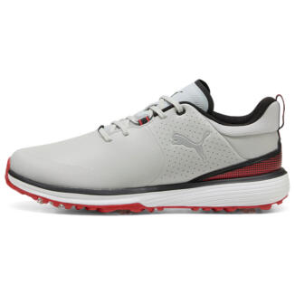 Puma Fusion Grip ST Golf Shoes Ash Grey/Puma Black/Candy Apple 312994-03