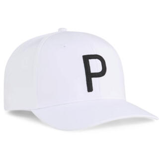 Puma Heritage P Tech Golf Cap White Glow/Puma Black 026328-02