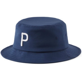 Puma P Bucket Golf Hat Navy Blazer 024732-03