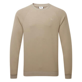 Puma Cloudspun Fleece Crew Golf Sweater Ice Coffee 635473-02