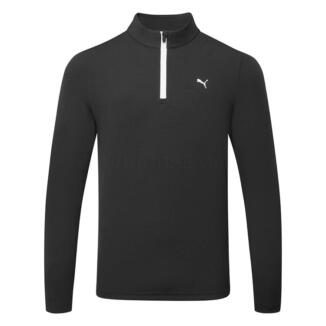 Puma Pure 3.0 Texture 1/4 Zip Golf Sweater Puma Black/White Glow 635476-01