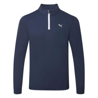 Puma Pure 3.0 Texture 1/4 Zip Golf Sweater Deep Navy/White Glow 635476-02