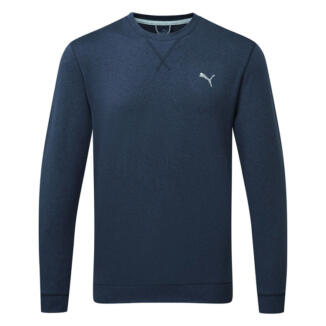 Puma Cloudspun Heather Crew Golf Popover Navy Blazer Heather 537467-04
