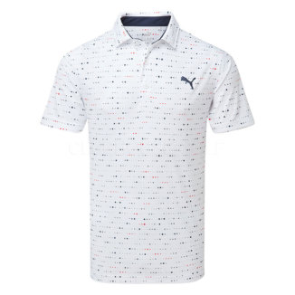 Puma Keys Golf Polo Shirt White Glow/Deep Navy 631595-01