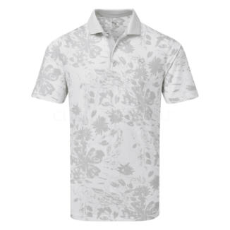 Puma MATTR Rose Golf Polo Shirt White Glow/Ash Grey 631692-03