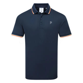 Puma x Palm Tree Crew Tipped Golf Polo Shirt Deep Navy 630034-01