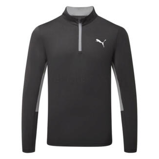 Puma Pure 2.0 1/4 Zip Tour Logo Golf Sweater Puma Black 628858-01