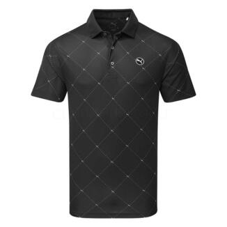 Puma Pure 2.0 Argyle Golf Polo Shirt Puma Black/White Glow 629322-01