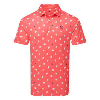 Puma Pure 2.0 Birdies Golf Polo Shirt Peach Frost/White Glow 629323-02