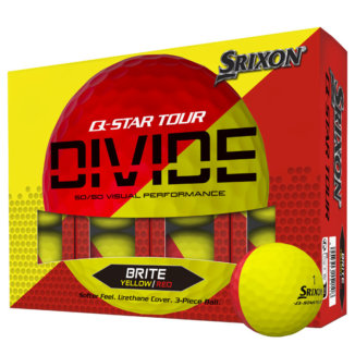 Srixon Q Star Tour Divide Golf Balls Matte Yellow/Red