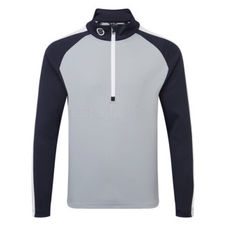 Sunderland Aspen Mid Layer Golf Top Silver/Navy/White