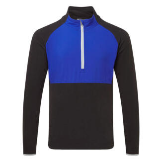 Sunderland Sahara Mid Layer Golf Top Black/Electric Blue/Silver SUNMC97-SAH