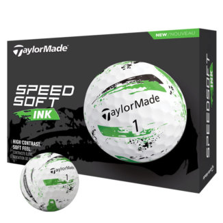 TaylorMade SpeedSoft Ink Golf Balls White/Green