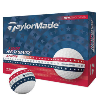 TaylorMade Tour Response Stripe USA Golf Balls White