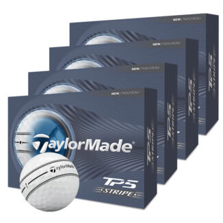 TaylorMade TP5 Stripe Golf Balls (4 For 3) White