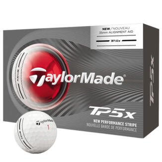 TaylorMade TP5x Performance Stripe Golf Balls White