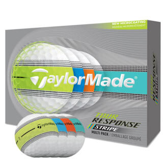 TaylorMade Tour Response Stripe Golf Balls White/Multi