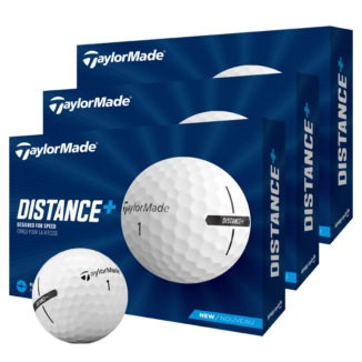 TaylorMade Distance Plus 3 For 2 Golf Balls White