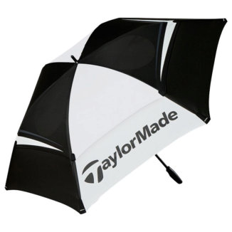 TaylorMade TP Tour Double Canopy Golf Umbrella Black/White/Grey B16007