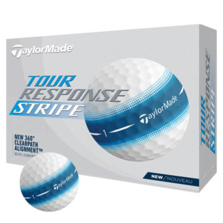 TaylorMade Tour Response Stripe Golf Balls White/Blue