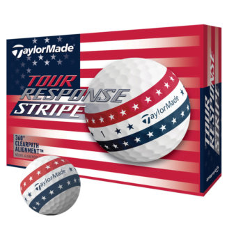 TaylorMade Tour Response Stripe USA Golf Balls White