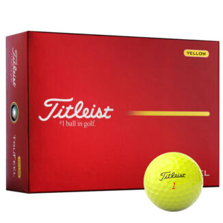 Titleist TruFeel Personalised Text Golf Balls Yellow