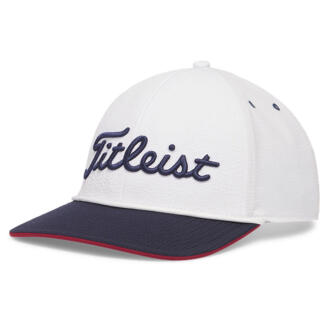 Titleist Nautical Links Players Seersucker Golf Cap White/Navy TH26APS-NL14