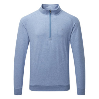 TravisMathew Zachary 1/2 Zip Golf Sweater Heather Light Blue 1MQ470-4HLB