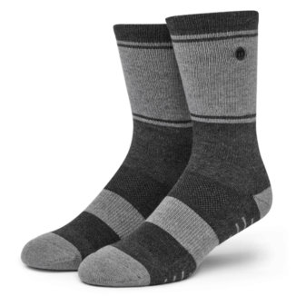 TravisMathew Baja 2.0 Crew Golf Socks Heather Grey Pinstripe 1MAA320-0HGP