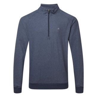 TravisMathew Zachary 1/2 Zip Golf Sweater Heather Blue Nights 1MQ470-4HBN