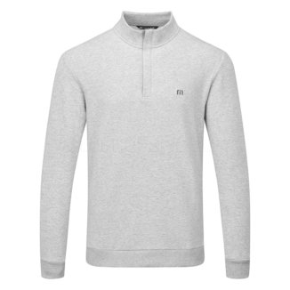 TravisMathew Cloud 2.0 1/4 Zip Golf Sweater Heather Light Grey 1MS309-0HLG