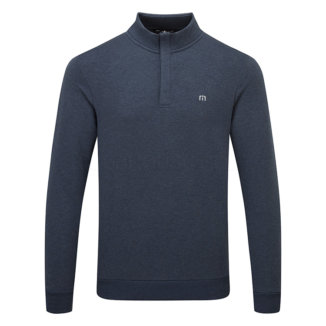 TravisMathew Cloud 2.0 1/4 Zip Golf Sweater Heather Blue 1MS309-4HBL