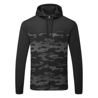 TravisMathew Camo Tech Full Zip Golf Hoodie Black 1MAA186-0BLK