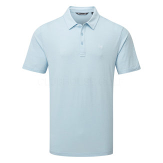 TravisMathew The Heater Golf Polo Shirt Heather Dream Blue 1MW395-4HDR