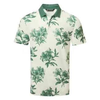 TravisMathew Featherweight Magnolia Golf Polo Shirt Moonbeam A41069-1MOB