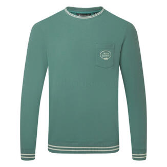 TravisMathew VIP Ticket Crewneck Golf Sweater Silver Pine A41081-3SVP