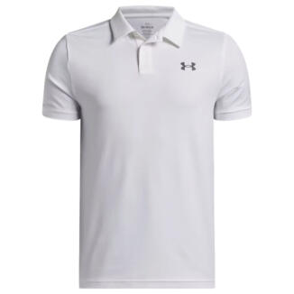 Under Armour Junior Matchplay Golf Polo Shirt White/Castlerock 6009816-100