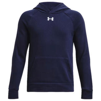 Under Armour Junior Rival Fleece Golf Hoodie Midnight Navy/White 1379792-410