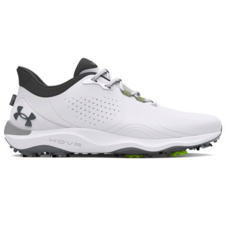 Under Armour Drive Pro Golf Shoes White/White/Metallic Gun Metal 3026919-100