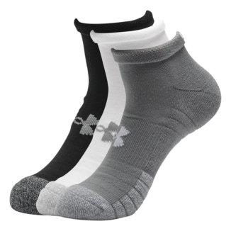Under Armour HeatGear Low Cut Golf Socks (3 Pack) Steel/White 1346753-035