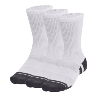 Under Armour Performance Tech Crew Golf Socks (3 Pack) White/Jet Grey 1379512-100