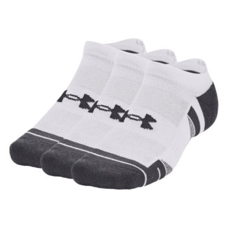 Under Armour Performance Tech No Show Golf Socks (3 Pack) White/Jet Grey 1379503-100
