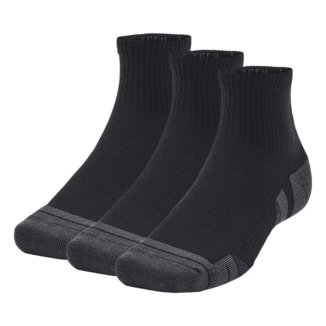 Under Armour Performance Tech Quarter Golf Socks (3 Pack) Black/Jet Grey 1379510-001