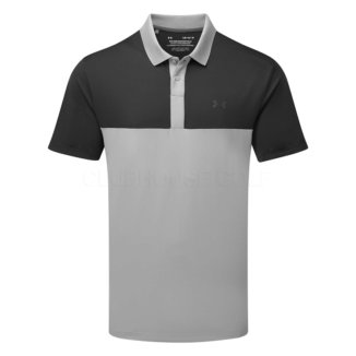 Under Armour Performance 3.0 Colour Block Golf Polo Shirt Steel/Black/Jet Grey 1377375-035