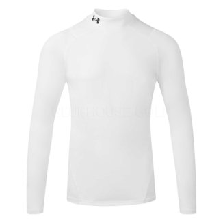 Under Armour ColdGear Armour Mock Fitted Golf Base Layer White/Black 1366066-100