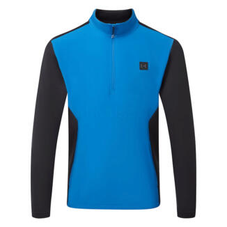 Under Armour Drive Pro Storm Hybrid 1/2 Zip Golf Sweater Tech Blue/Black/Metallic Silver 1387118-432