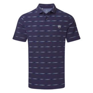 Under Armour Drive Chill Printed Golf Polo Shirt Midnight Navy/Blue Haze/White 6009724-410