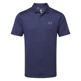 Under Armour Matchplay Printed Golf Polo Shirt Midnight Navy/Washed Navy 1377377-423