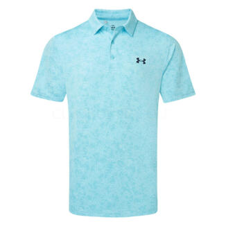 Under Armour Playoff 3.0 Printed Golf Polo Shirt Blue Haze/Midnight Navy 1378677-428