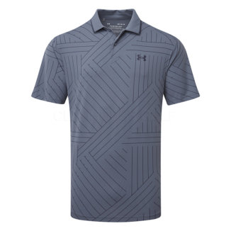 Under Armour Iso-Chill Edge Bias Stripes Golf Polo Shirt Downpour Grey/Midnight Navy/Midnight Navy 1377365-045